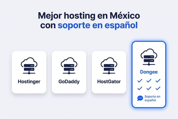 ¿Cuál es el mejor hosting en México con soporte en español? Hostinger, GoDaddy, HostGator o Dongee