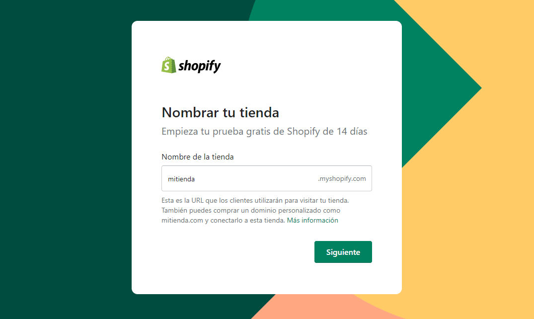 Registrate Shopify