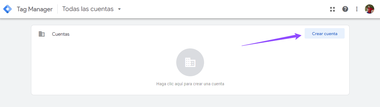 Crear cuenta Tag Manager Crear cuenta google tag manager