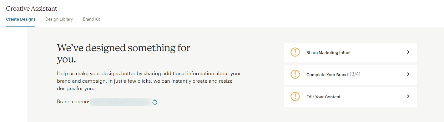 Creative-Assistant-Mailchimp editor creativo mailchimp