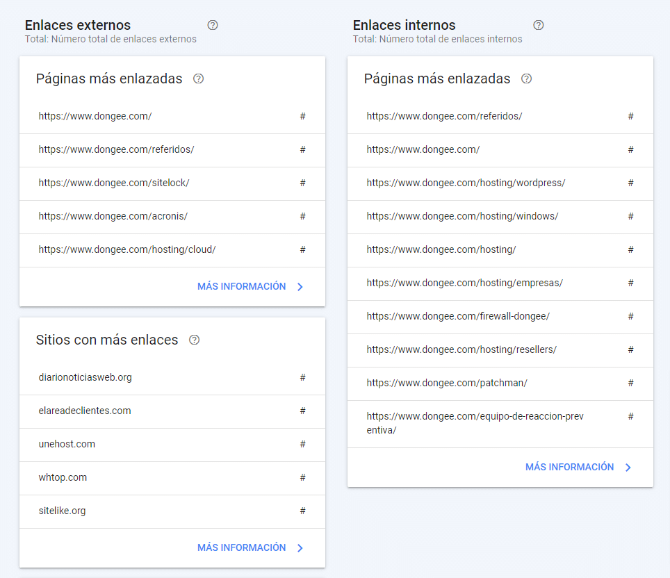 Enlaces Enlaces al sitio web