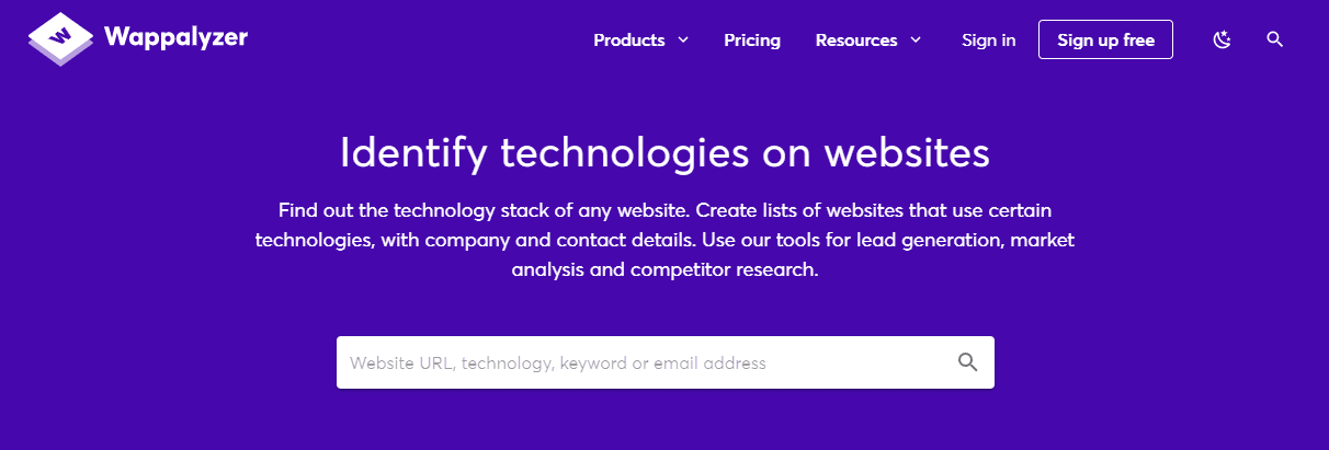 Find out what websites are built with - Wappalyzer Wappalyzer
