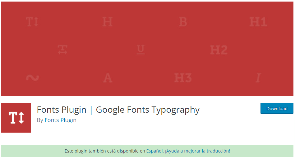 Fonts Plugin _ Google Fonts Typography – WordPress plugin _ WordPress.org Google Fonts Typografy