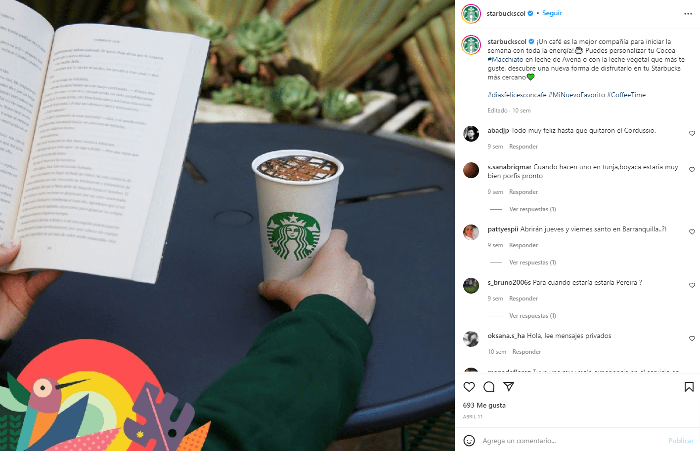 Starbucks anuncio de publicidad
