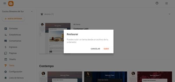 Subir archivo blogger Subir archivo blogger