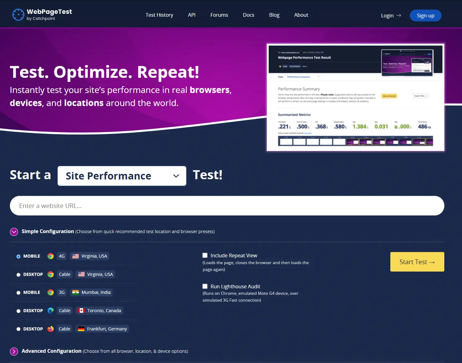 Webpagestest Webpagetest
