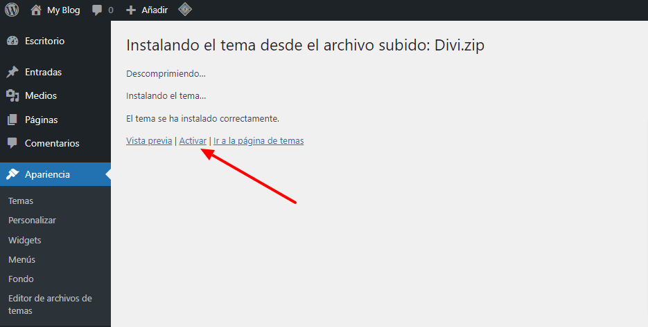 activar divi builder Activar Divi