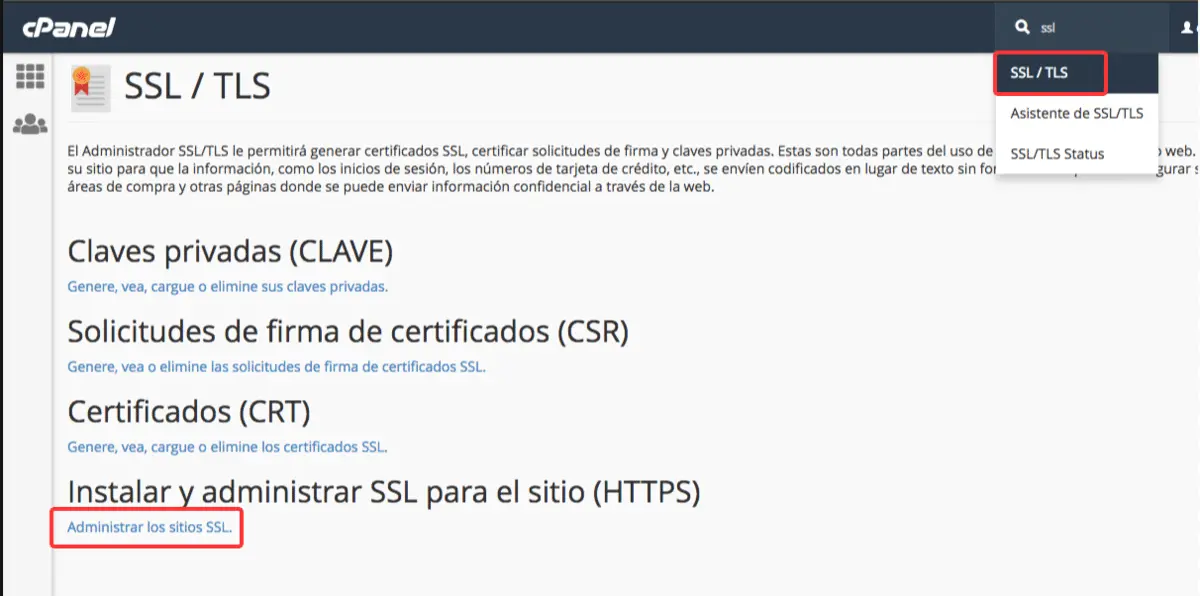 Cómo instalar un Certificado SSL en cPanel