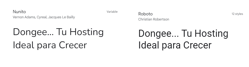 combinacion de fuentes tipograficas roboto y nunito combinaciones tipograficas para web