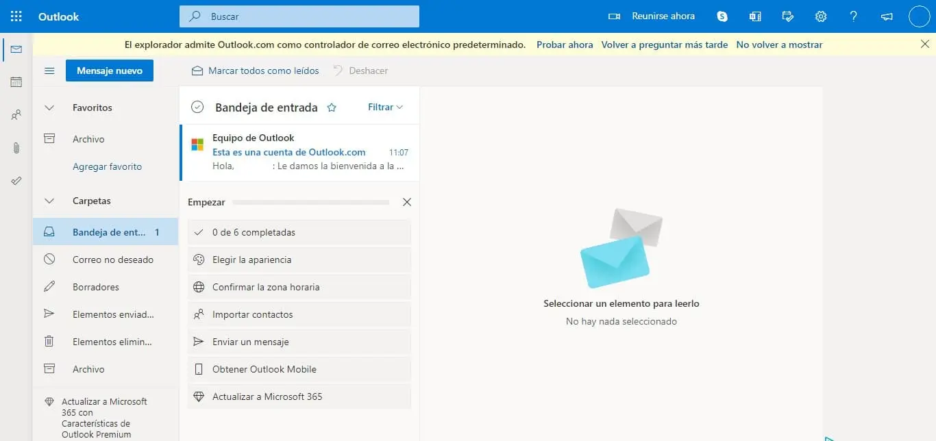 crear cuenta outlook