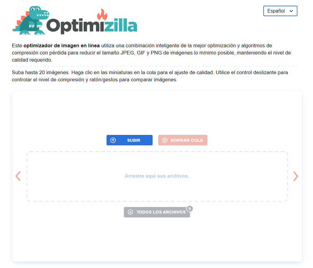 optimizar imagenes Optimizilla