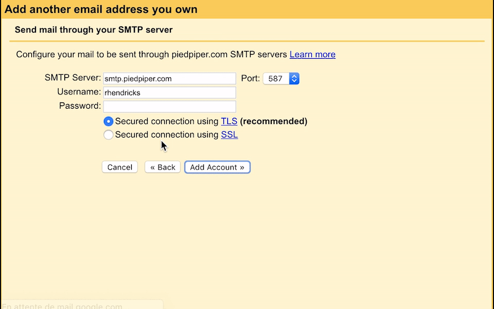 smtp verificacion