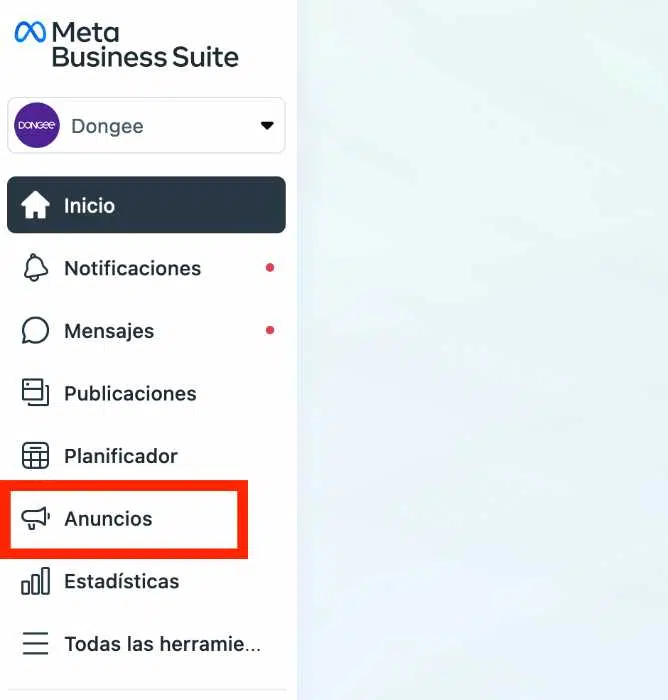 ver annuncios facebook business