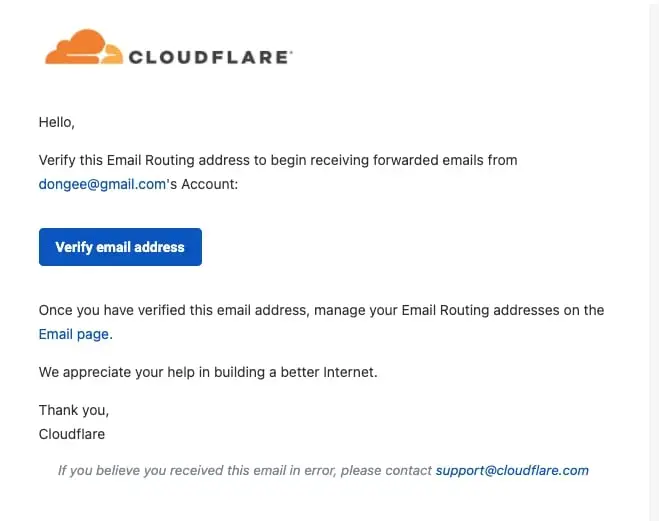 verificacion correo cloufalre