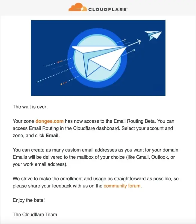 Correo cloudflare
